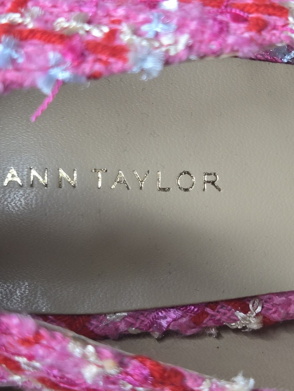 Ann Taylor Womens Pink Charm Tweed Point Toe Azra Pumps Heels Size 9 - Picture 10 of 10